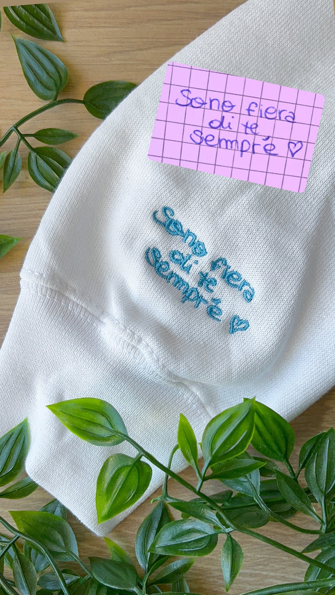 Felpa con dedica personalizzata nella manica UNISEX