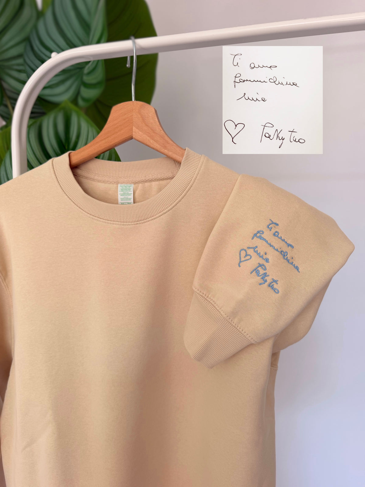 Felpa con dedica personalizzata nella manica - UNISEX