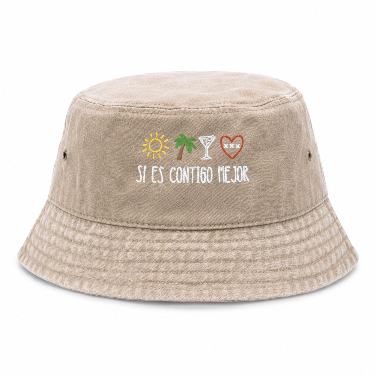 Si es contigo mejor - Cappello Ricamato