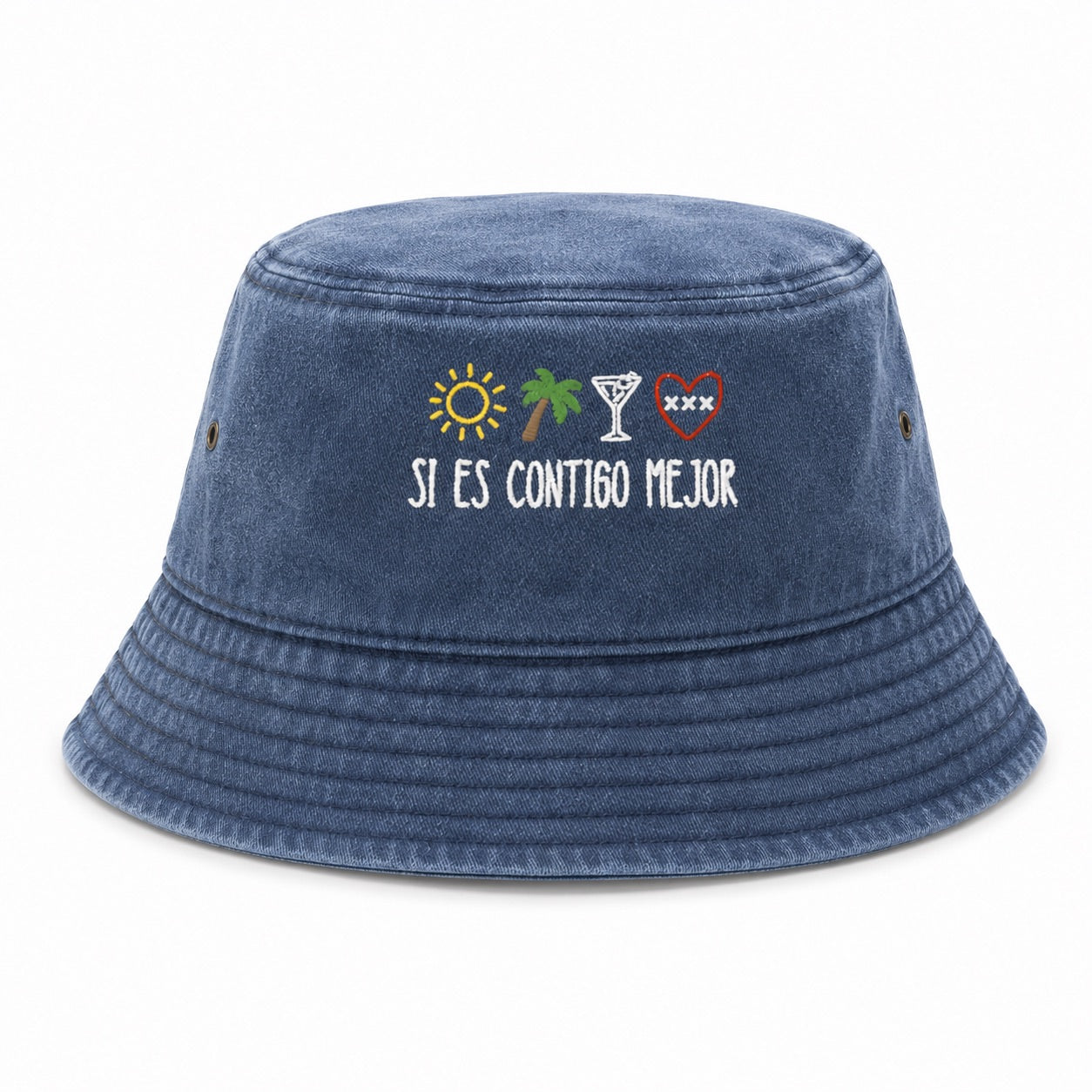 Si es contigo mejor - Cappello Ricamato