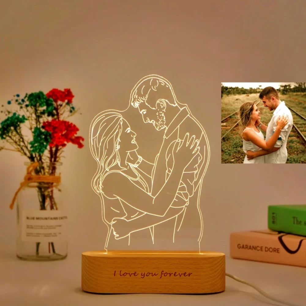 Rainsar Luce Notturna Personalizzata con Foto, Lampada da Notte Plaque Personalizzata d'amore Rainsar Luce Notturna Personalizzata con Foto, Lampada da Notte Plaque Personalizzata d'amore