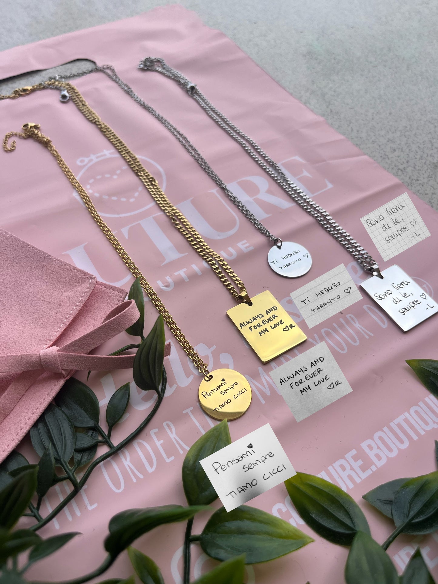 Collana con dedica