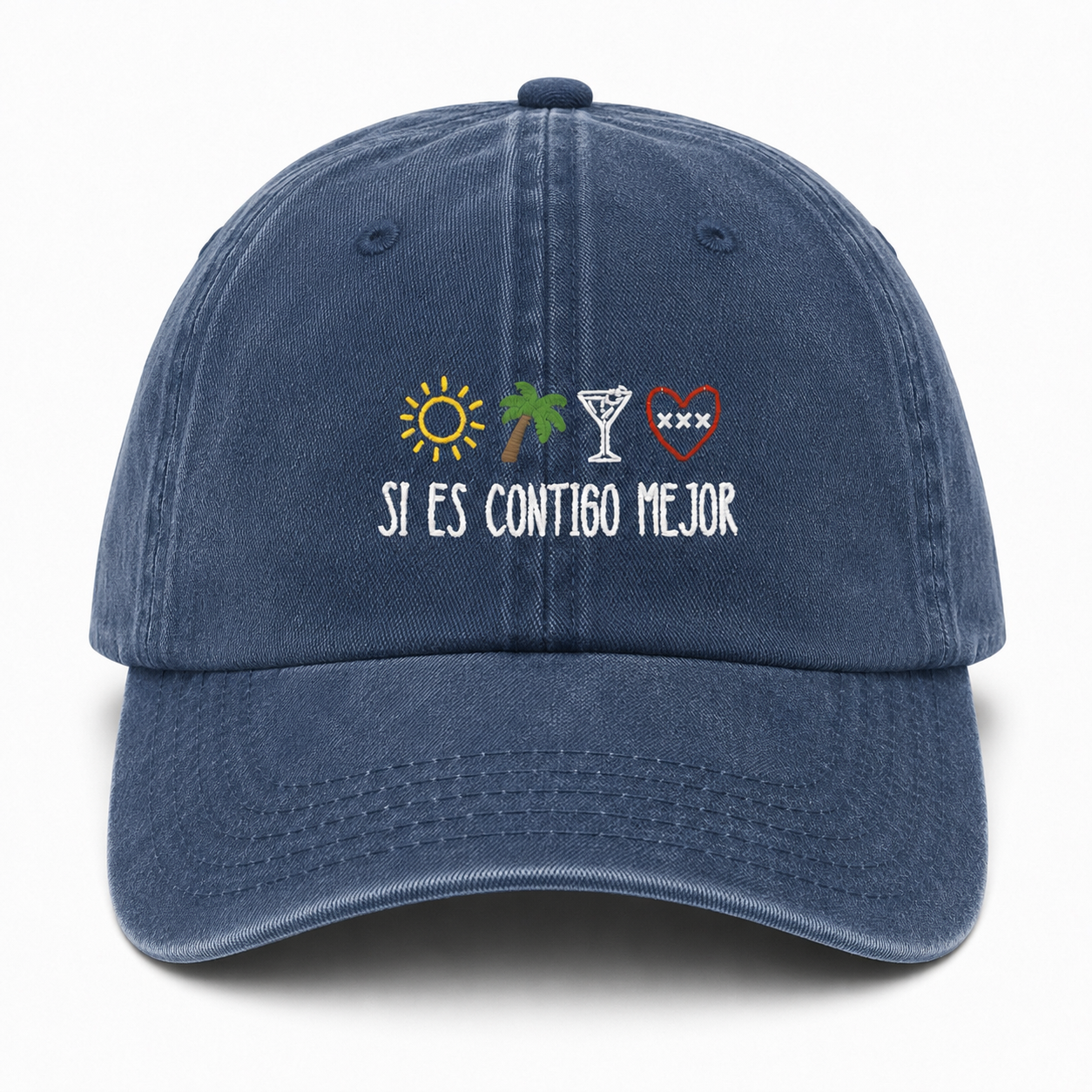 Si es contigo mejor - Cappello Ricamato